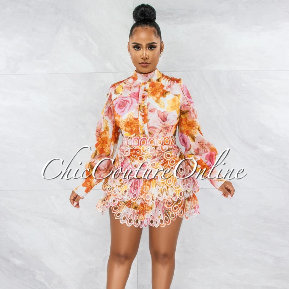 Multi-color Printed Dress